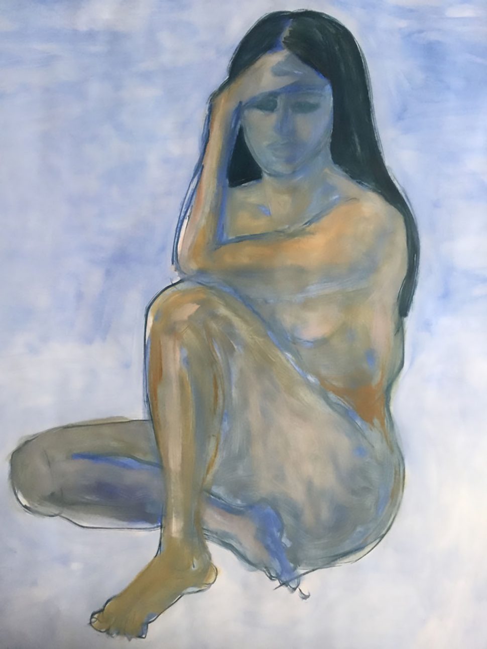 Anne Podevyn -Sphinx -Daphne - oil on paper