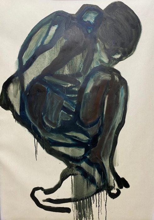 Anne Podevyn - carapace - oil on paper